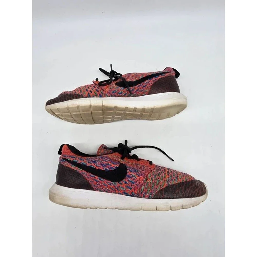 Nike Roshe One NM Flyknit Mens 8.5 Multicolor Bright Crimson Shoes 816531-600